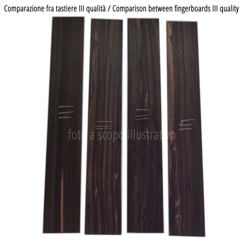 Comparison between Ebony fingerboards, III quality